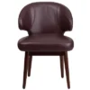 Flash Furniture Comfort Back Series Side Reception Chair With Walnut Legs