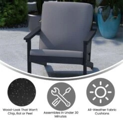 Flash Furniture Charlestown All-Weather Poly Resin Wood Adirondack Style Deep Seat Patio Club Chair With Cushions 17 Flash Furniture Charlestown All-Weather Poly Resin Wood Adirondack Style Deep Seat Patio Club Chair With Cushions -Furniture GUEST eea7d3e4 17b0 4479 9ec8 980f5fac6f2d