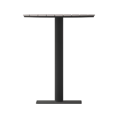 Flash Furniture Finch Commercial Grade Round 24" Table With Faux Teak Poly Slats And Steel Frame 10 Flash Furniture Finch Commercial Grade Round 24" Table With Faux Teak Poly Slats And Steel Frame - Image 10