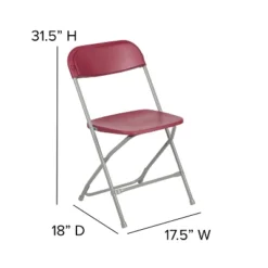 Flash Furniture Hercules™ Series Plastic Folding Chair - 2 Pack 650LB Weight Capacity -Furniture GUEST ef24d9ec 4ca9 4291 b8b9 4224eb8bf983