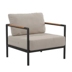 Flash Furniture Indoor/Outdoor Patio Chair With Cushions - Modern Aluminum Framed Chair With Teak Accented Arms 21 Flash Furniture Indoor/Outdoor Patio Chair With Cushions - Modern Aluminum Framed Chair With Teak Accented Arms -Furniture GUEST ef5c7e21 f7f7 47da ac14 da388d1c719b