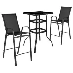 Flash Furniture Outdoor Dining Set - 2-Person Bistro Set - Outdoor Glass Bar Table With All-Weather Patio Stools 23 Flash Furniture Outdoor Dining Set - 2-Person Bistro Set - Outdoor Glass Bar Table With All-Weather Patio Stools -Furniture GUEST efa448c3 297c 4742 8f60 ff8b4d352c73