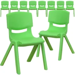 Flash Furniture 10 Pack Plastic Stackable School Chair With 12" Seat Height -Furniture GUEST f17fd491 b6ba 452b be4f 3adbf6ed4fc0