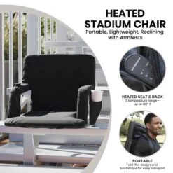 Flash Furniture Malta Portable Heated Reclining Stadium Chair With Armrests, Heated Padded Back & Heated Seat With Dual Storage Pockets And Backpack Straps 30 Flash Furniture Malta Portable Heated Reclining Stadium Chair With Armrests, Heated Padded Back & Heated Seat With Dual Storage Pockets And Backpack Straps -Furniture GUEST f229c872 ad95 4eb4 976c 59f970b72b3a