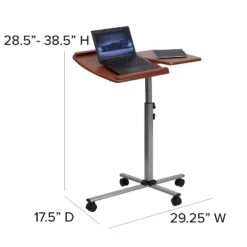 Angle And Height Adjustable Mobile Laptop Computer Table Cherry Top - Flash Furniture 6 Angle And Height Adjustable Mobile Laptop Computer Table Cherry Top - Flash Furniture -Furniture GUEST f2b24e56 d195 4149 b466 bc7628074401