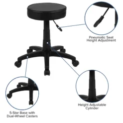 Flash Furniture Black Adjustable Doctors Stool On Wheels With Ergonomic Molded Seat 10 Flash Furniture Black Adjustable Doctors Stool On Wheels With Ergonomic Molded Seat -Furniture GUEST f2f61cba 78e9 4278 9c4a 33ef2fefefb1