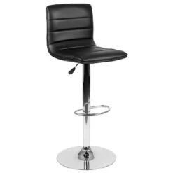 Flash Furniture Modern Vinyl Adjustable Height Barstool With Horizontal Stitch Back -Furniture GUEST f3ad10a0 a4ac 4f92 b3a7 727c70416a24