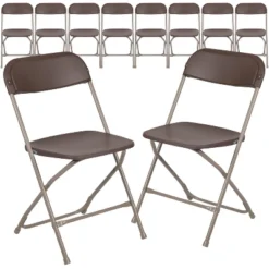 Flash Furniture Hercules™ Series Plastic Folding Chair - 10 Pack 650LB Weight Capacity -Furniture GUEST f3cde0d6 31cb 4a1e b0db 8475f3808328