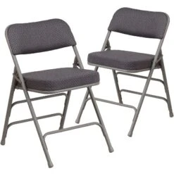 Flash Furniture 2 Pack HERCULES Series Premium Curved Triple Braced & Hinged Fabric Upholstered Metal Folding Chair 25 Flash Furniture 2 Pack HERCULES Series Premium Curved Triple Braced & Hinged Fabric Upholstered Metal Folding Chair -Furniture GUEST f3f9a874 c02a 4c09 9c48 61ec4251e04d
