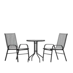 Flash Furniture 3 Piece Outdoor Patio Dining Set - Tempered Glass Patio Table, 2 Flex Comfort Stack Chairs 23 Flash Furniture 3 Piece Outdoor Patio Dining Set - Tempered Glass Patio Table, 2 Flex Comfort Stack Chairs -Furniture GUEST f400ca04 9f18 45ec 95a8 d4aa2d62d437