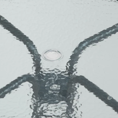 Flash Furniture Nantucket 6 Piece Patio Garden Set With Table, Umbrella And 4 Folding Chairs 11 Flash Furniture Nantucket 6 Piece Patio Garden Set With Table, Umbrella And 4 Folding Chairs - Image 11