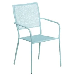 Flash Furniture Commercial Grade Indoor-Outdoor Steel Patio Arm Chair With Square Back -Furniture GUEST f61863e2 3534 4036 90fa c1f8e28c9663