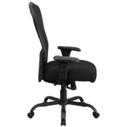 Flash Furniture HERCULES Series 24/7 Intensive Use Big & Tall 400 Lb. Rated Black Mesh Multifunction Synchro-Tilt Ergonomic Office Chair -Furniture GUEST f6411937 1667 47e8 9e14 5dfb02003d29