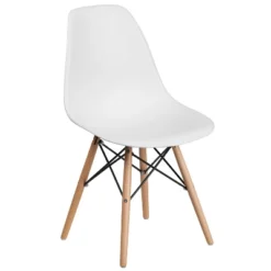 Flash Furniture Elon Series Plastic Chair With Wooden Legs -Furniture GUEST f6415e9f 3428 4563 a81b 16dfbe23fb0b