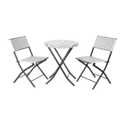 Flash Furniture Rouen Three Piece Folding French Bistro Set In PE Rattan With Metal Frames For Indoor And Outdoor Use 27 Flash Furniture Rouen Three Piece Folding French Bistro Set In PE Rattan With Metal Frames For Indoor And Outdoor Use -Furniture GUEST f6805da0 94f6 4849 a37e 5d6dc7ba9f19