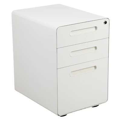 Flash Furniture Ergonomic 3-Drawer Mobile Locking Filing Cabinet With Anti-Tilt Mechanism And Hanging Drawer For Legal & Letter Files 14 Flash Furniture Ergonomic 3-Drawer Mobile Locking Filing Cabinet With Anti-Tilt Mechanism And Hanging Drawer For Legal & Letter Files - Image 14