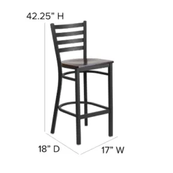 Flash Furniture Black Ladder Back Metal Restaurant Barstool -Furniture GUEST f8d72586 b0e3 415f a13c 8a297b5c7e14