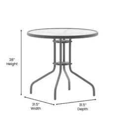 Flash Furniture Bellamy 31.5'' Silver Round Tempered Glass Metal Table 14 Flash Furniture Bellamy 31.5'' Silver Round Tempered Glass Metal Table -Furniture GUEST f96d8597 e566 4b1f 9836 0848348f07e7
