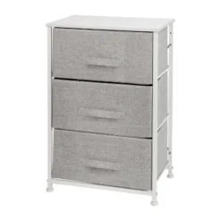 Flash Furniture 3 Drawer Wood Top Cast Iron Frame Vertical Storage Dresser With Easy Pull Fabric Drawers -Furniture GUEST fa1e1ed8 e57f 4ac3 9c5a a49e3c7baa19