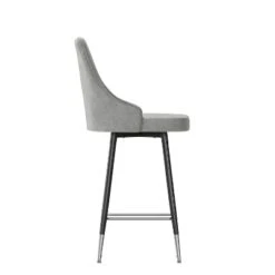 Flash Furniture Commercial Gray LeatherSoft Counter Height Stools With Chrome Accents - 2 Pack 18 Flash Furniture Commercial Gray LeatherSoft Counter Height Stools With Chrome Accents - 2 Pack -Furniture GUEST fb0d202d bf32 4850 a6d3 95f97f65946f