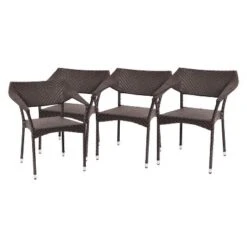 Flash Furniture Jace Set Of 4 Commercial Grade Stacking Patio Chairs, All Weather PE Rattan Wicker Patio Dining Chairs 22 Flash Furniture Jace Set Of 4 Commercial Grade Stacking Patio Chairs, All Weather PE Rattan Wicker Patio Dining Chairs -Furniture GUEST fbf49a79 7d23 44c1 824e 5b686726eb2c