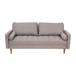 Flash Furniture Hudson Mid-Century Modern Sofa With Tufted Upholstery & Solid Wood Legs -Furniture GUEST fc51660a cc4e 4e3e becc 80d3b9c1a36b