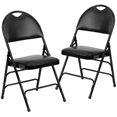 Flash Furniture 2 Pack HERCULES Series Extra Large Ultra-Premium Triple Braced Metal Folding Chair With Easy-Carry Handle 14 Flash Furniture 2 Pack HERCULES Series Extra Large Ultra-Premium Triple Braced Metal Folding Chair With Easy-Carry Handle - Image 14
