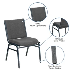 Flash Furniture HERCULES Series Heavy Duty Gray Fabric Stack Chair -Furniture GUEST fc7dde44 6e9a 444f a6ec 03c84a805135