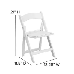 Flash Furniture Kids Folding Chairs With Padded Seats | Set Of 2 White Resin Folding Chair With Vinyl Padded Seat For Kids -Furniture GUEST fce8f1f2 9ea5 4387 9b0d 44f5bcb78cc3