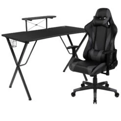 Flash Furniture Gaming Desk And Reclining Gaming Chair Set With Cup Holder, Headphone Hook, And Monitor/Smartphone Stand -Furniture GUEST fd0d6d56 9bce 4755 a662 e332e4fde4f5