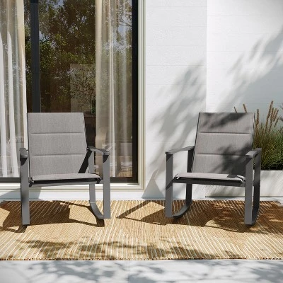 Flash Furniture Brazos Set Of 2 Outdoor Rocking Chairs With Flex Comfort Material And Metal Frame 1 Flash Furniture Brazos Set Of 2 Outdoor Rocking Chairs With Flex Comfort Material And Metal Frame