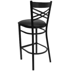 Flash Furniture Black ''X'' Back Metal Restaurant Barstool -Furniture GUEST fd2007ea 42cb 4e5e beed c3142620a580