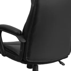 Flash Furniture Raya High Back Black LeatherSoft Executive Swivel Office Chair With Slight Mesh Accent And Arms -Furniture GUEST fd51c2f3 2b71 4226 8333 da3d197487d6
