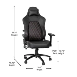 Flash Furniture Falco Ergonomic High Back Adjustable Gaming Chair With 4D Armrests, Headrest Pillow, And Adjustable Lumbar Support 28 Flash Furniture Falco Ergonomic High Back Adjustable Gaming Chair With 4D Armrests, Headrest Pillow, And Adjustable Lumbar Support -Furniture GUEST fdea898a c4ce 41dd a510 e80e285a8636