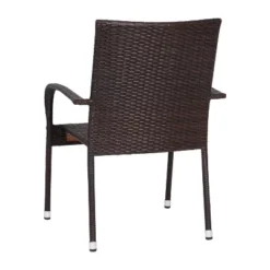 Flash Furniture Maxim Indoor/Outdoor Wicker Dining Chairs With Fade & Weather-Resistant Steel Frames For Patio And Deck -Furniture GUEST fe872bae b207 439b 9b89 b673062428b8