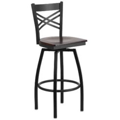 Flash Furniture Black ''X'' Back Swivel Metal Barstool -Furniture GUEST fea69a40 03f2 4008 afde 66c032c9bef7