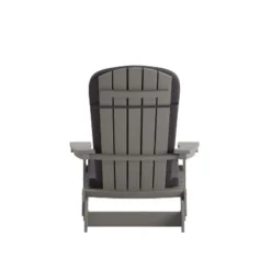 Flash Furniture Charlestown Set Of 2 All-Weather Poly Resin Indoor/Outdoor Folding Adirondack Chairs With Cushions For Deck, Porch, And Patio -Furniture GUEST ff3ce7bc c336 40c1 aed2 26d64d5fbdce