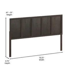 Flash Furniture Oliver Paneled Wooden Adjustable Headboard For Universal Metal Bed Frames -Furniture GUEST ff812880 9176 4dc2 9048 91f7efd3b188