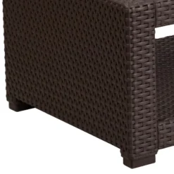 Flash Furniture Seneca Chocolate Brown Faux Rattan Coffee Table -Furniture GUEST ff8376e7 96c3 477a acd7 0d395db0d3eb