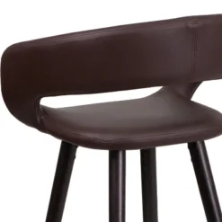 Flash Furniture Brynn Series 24'' High Contemporary Vinyl Rounded Back Counter Height Stool With Cappuccino Wood Frame 16 Flash Furniture Brynn Series 24'' High Contemporary Vinyl Rounded Back Counter Height Stool With Cappuccino Wood Frame -Furniture GUEST ffd97523 8a65 4fb2 b86e 9d6d38f12570